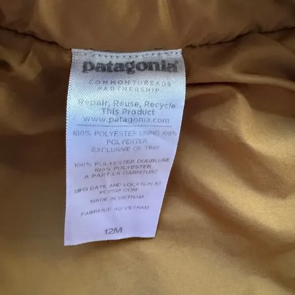 Patagonia Vest Jacket Baby 12M Sherpa Deep Pile Retro X Fleece‎ Outdoors Hiking - Picture 5 of 5